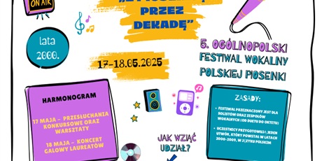 Informacje o warsztatach oraz Koncercie Galowym Laureatów Festiwalu „Z piosenką przez dekadę” – lata 2000. 