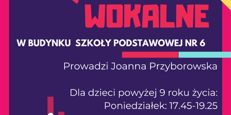 Nabór do pracowni  wokalnej Pani Joanny Przyborowskiej